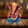 The Global Store- Ganesh ji with Modak and Blessing Blue Dhoti