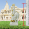 The Global Store - Radha Krishna Ji - On Cow Holding Murli - height