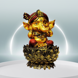 The Global Store - Bal Ganesh ji - Closing his ears sitting on lotus