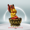 The Global Store - Bal Ganesh ji - Sitting on lotus closing his mouth with both hand - depth