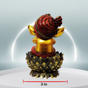 The Global Store - Bal Ganesh ji - Sitting on lotus closing his mouth with both hand - width