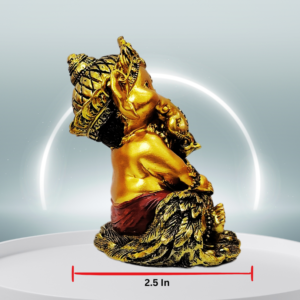 The Global Store - Bal Ganesh ji - Sitting on mor pankh - depth