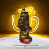 The Global Store - Bal Ganesh ji - Stoned mukut, sitting and closing his Mouth with both hand - depth