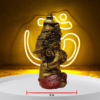 The Global Store - Bal Ganesh ji - Stoned mukut, sitting and closing his eyes with both hand - depth