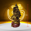 The Global Store - Bal Ganesh ji - Stoned mukut, sitting and closing his eyes with both hand - height