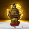 The Global Store - Bal Ganesh ji - Stoned mukut, sitting and closing his eyes with both hand - width