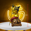 The Global Store - Bal Ganesh ji statue - sitting on small elephant of brown color and golden ganesh ji - height