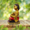 The Global Store - Bal Krishna ji statue - sitting and holding makhan ghada in hand - height