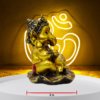 The Global Store - Bal ganesh ji - holding lotus with both hand sitting lotus petal - depth