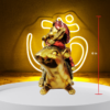 The Global Store - Ganesh ji - sitting on musak his vehicle cloth weared painted maroon ganesh ji and vehicle is golden - height