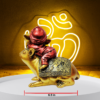 The Global Store - Ganesh ji - sitting on musak his vehicle cloth weared painted maroon ganesh ji and vehicle is golden - width
