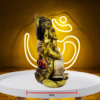 The Global Store - Ganesh ji statue - siting on lotus writting on long patrika - depth