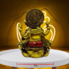 The Global Store - Ganesh ji statue - siting on lotus writting on long patrika - width