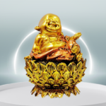 The Global Store - Mini Laughing Buddha - one hand in air and one hand posing back on ground in rest position