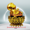 The Global Store - Mini Laughing Buddha - one hand in air and one hand posing back on ground in rest position - depth