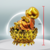 The Global Store - Mini Laughing Buddha - one hand in air and one hand posing back on ground in rest position - height