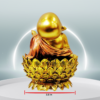 The Global Store - Mini Laughing Buddha - one hand in air and one hand posing back on ground in rest position - width