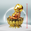 The Global Store - Mini Laughing buddha- both hands in air sitting on lotus - height