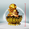 The Global Store - Mini Laughing buddha- cute buddha one hand in air - height