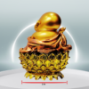 The Global Store - Mini Laughing buddha- cute buddha one hand in air - width