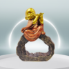 The Global Store - mini buddha sitting on hollow wooden bark playing music