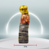 The Global Store - mini buddha sitting on hollow wooden bark playing music