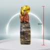 The Global Store - mini buddha sitting on hollow wooden bark playing music