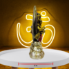 The Global Store - ganesh ji statue - sitting on Crecent moon base is cloud playing veena - depth