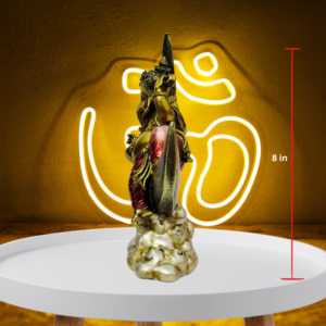 The Global Store - ganesh ji statue - sitting on Crecent moon base is cloud playing veena - height