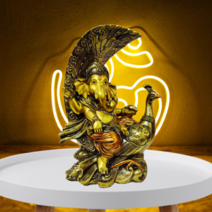 The Global Store - ganesh ji statue - sitting on peacock in rest position