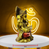 The Global Store - Ganesh ji Statue - reading Patrika holding with both hands sitting on lotus - depth