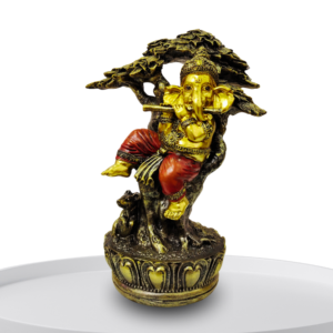 The Global Store - Ganesh ji statue - playing murli sitting on tree under the tree mushak is also there - no bg