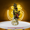 The Global Store - Ganesh ji statue - sitting on crecent moon palying one tabla - depth