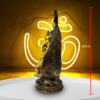 The Global Store - Ganesh ji statue - sitting on sofa structure - lotus base leaf back support both legs up - height