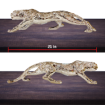 The Global Store - Leopard statue - big Rose gold leopard - width
