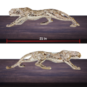 The Global Store - Leopard statue - big Rose gold leopard - width