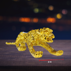 The Global Store - Leopard statue - small golden leopard - depth