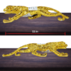 The Global Store - Leopard statue - small golden leopard - no bg