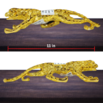 The Global Store - Leopard statue - small golden leopard - no bg