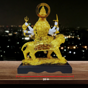 The Global Store - Maa durga ji statue - eight hand golden maa durga ji - width