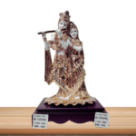 The Global Store - Radha Krishna ji statue - rose gold and white - no bg