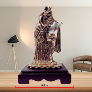 The Global Store - Radha Krishna ji statue - rose gold and white - width