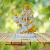 The Global Store - Radha krishna statue - standing cow behind for support - bg