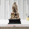 The Global Store - Sai Baba statue - Big rose gold and white with wooden base one leg up on knee - width