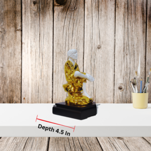 The Global Store - Sai Baba statue - small golden and white sai baba ji - depth