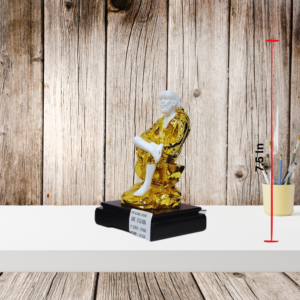The Global Store - Sai Baba statue - small golden and white sai baba ji - height