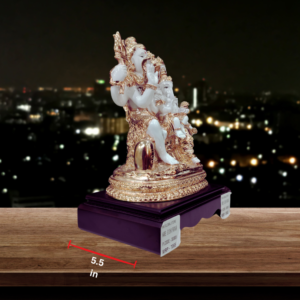 The Global Store - Shiv ji family statue - rose gold and white shiv ji family statue - depth