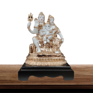 The Global Store - Shiv ji family statue - rose gold and white shiv ji family statue - no bg