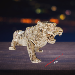 The Global Store - Tiger statue - small Rose gold tiger - depth