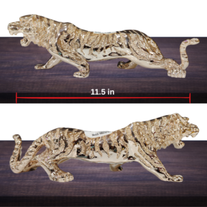 The Global Store - Tiger statue - small Rose gold tiger - width